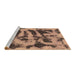 Sideview of Machine Washable Abstract Brown Modern Rug, wshabs1123brn