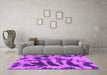 Machine Washable Abstract Pink Modern Rug in a Living Room, wshabs1123pnk