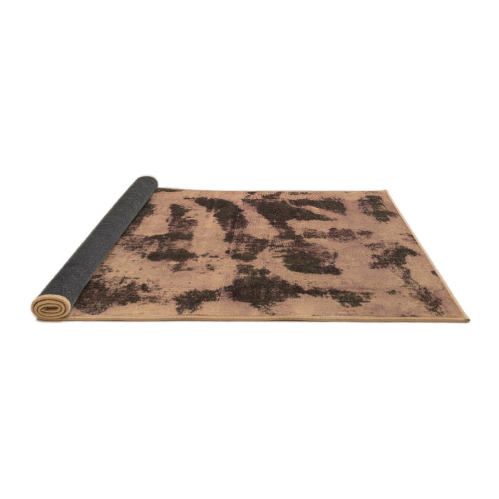 Sideview of Abstract Brown Modern Rug, abs1123brn