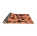 Sideview of Abstract Orange Modern Rug, abs1123org