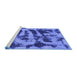 Sideview of Machine Washable Abstract Blue Modern Rug, wshabs1123blu