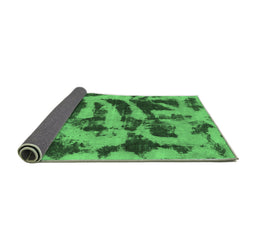 Sideview of Abstract Emerald Green Modern Rug, abs1123emgrn
