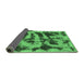 Sideview of Abstract Emerald Green Modern Rug, abs1123emgrn