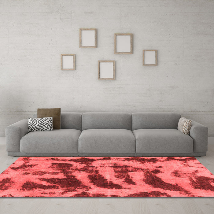 Modern Red Washable Rugs