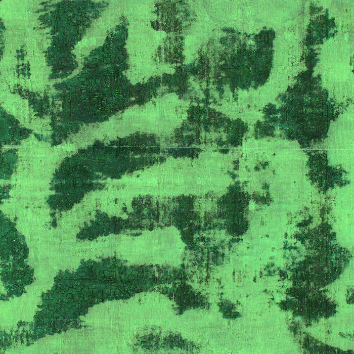 Machine Washable Abstract Green Modern Area Rugs, wshabs1123grn