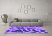 Machine Washable Abstract Purple Modern Area Rugs in a Living Room, wshabs1123pur