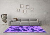 Machine Washable Abstract Purple Modern Rug, wshabs1123pur