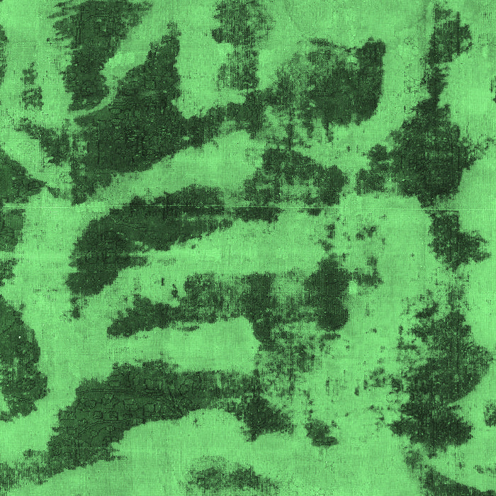 Machine Washable Abstract Emerald Green Modern Area Rugs, wshabs1123emgrn