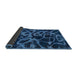 Sideview of Abstract Blue Persian Rug, abs1124