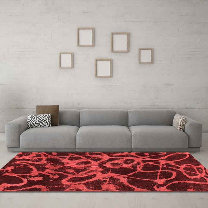 Bohemian Red Washable Rugs