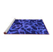 Sideview of Machine Washable Persian Purple Bohemian Area Rugs, wshabs1124pur
