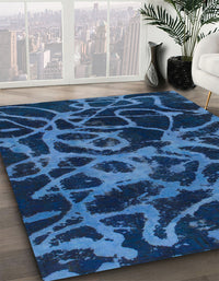 Abstract Blue Persian Rug, abs1124