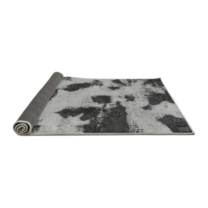 Sideview of Abstract Gray Modern Rug, abs1125gry