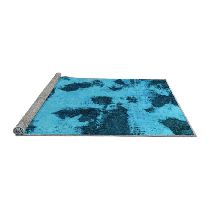Sideview of Machine Washable Abstract Light Blue Modern Rug, wshabs1125lblu