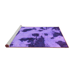 Sideview of Machine Washable Abstract Purple Modern Area Rugs, wshabs1125pur