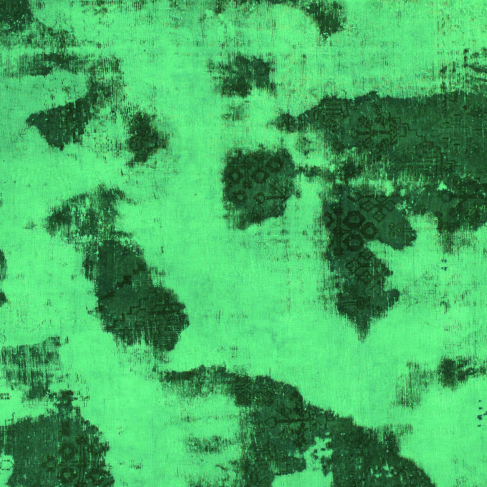 Machine Washable Abstract Green Modern Area Rugs, wshabs1125grn
