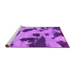 Sideview of Machine Washable Abstract Pink Modern Rug, wshabs1125pnk