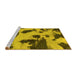 Sideview of Machine Washable Abstract Yellow Modern Rug, wshabs1125yw