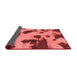 Abstract Red Modern Area Rugs