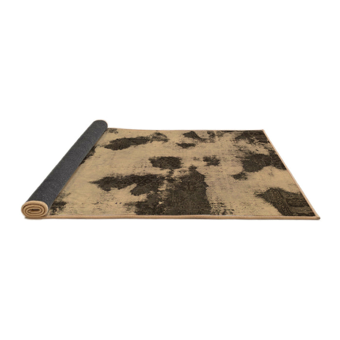 Sideview of Abstract Brown Modern Rug, abs1125brn