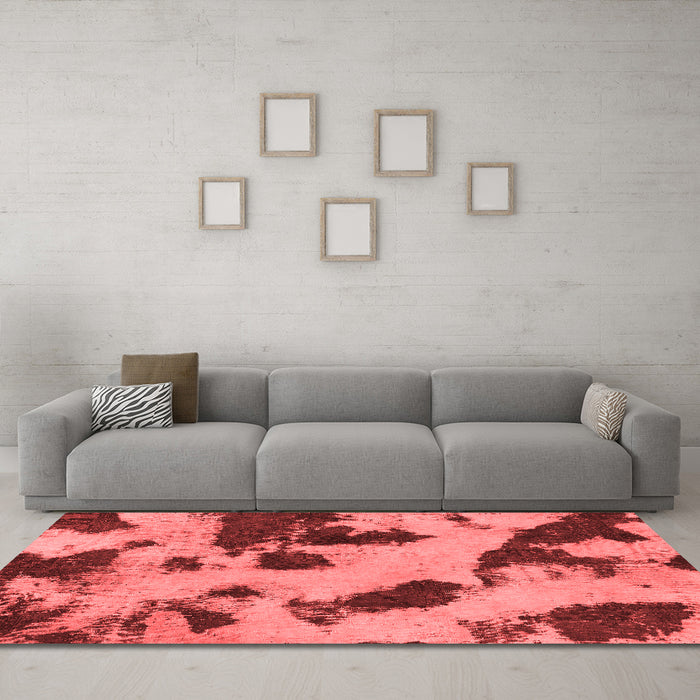 Modern Red Washable Rugs