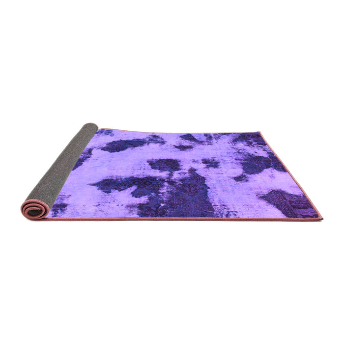 Sideview of Abstract Purple Modern Rug, abs1125pur