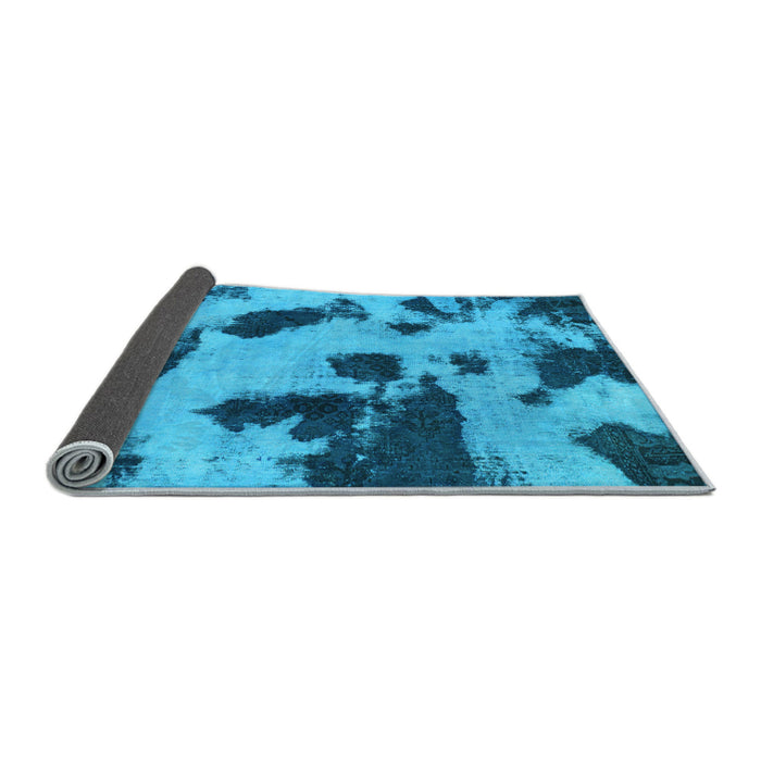 Sideview of Abstract Light Blue Modern Rug, abs1125lblu