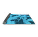 Sideview of Abstract Light Blue Modern Rug, abs1125lblu