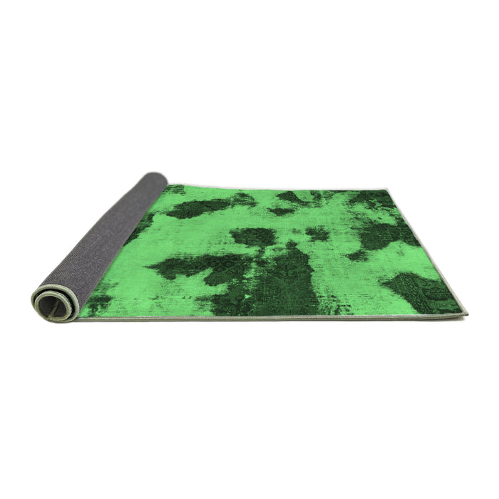 Sideview of Abstract Emerald Green Modern Rug, abs1125emgrn
