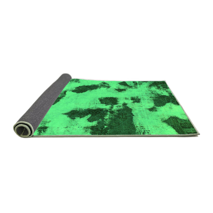 Sideview of Abstract Green Modern Rug, abs1125grn
