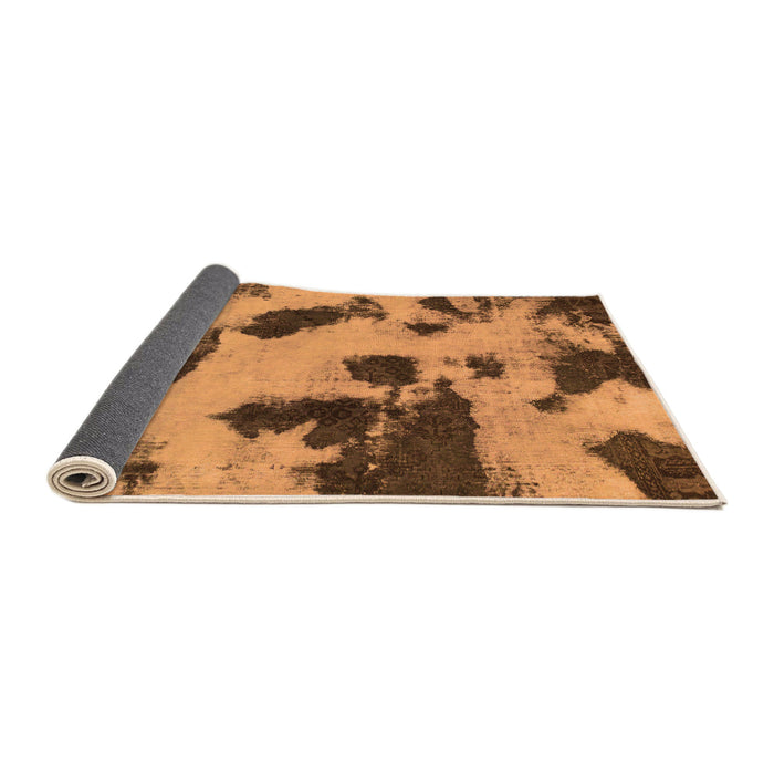 Sideview of Abstract Orange Modern Rug, abs1125org