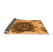 Sideview of Abstract Orange Modern Rug, abs1126org