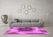 Machine Washable Abstract Pink Modern Rug in a Living Room, wshabs1126pnk