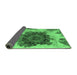 Sideview of Abstract Emerald Green Modern Rug, abs1126emgrn