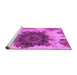 Sideview of Machine Washable Abstract Pink Modern Rug, wshabs1126pnk