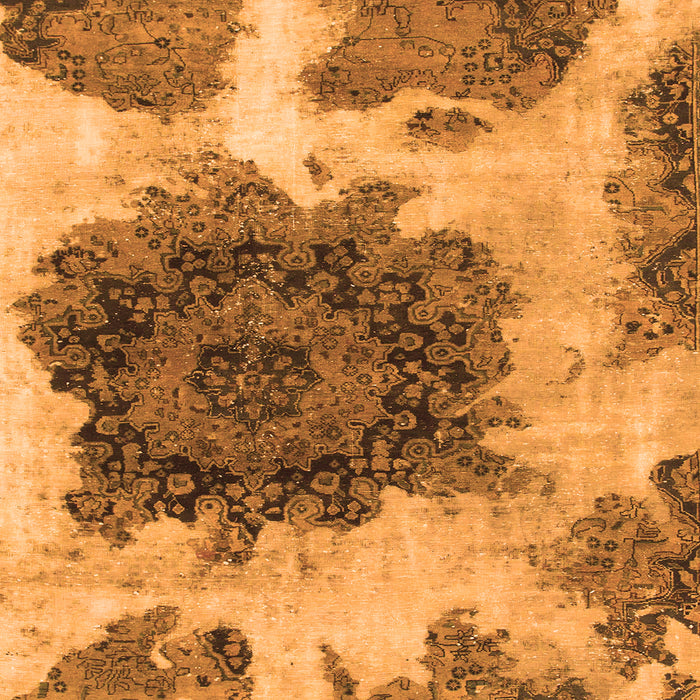 Square Abstract Orange Modern Rug, abs1126org