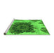 Sideview of Machine Washable Abstract Green Modern Area Rugs, wshabs1126grn