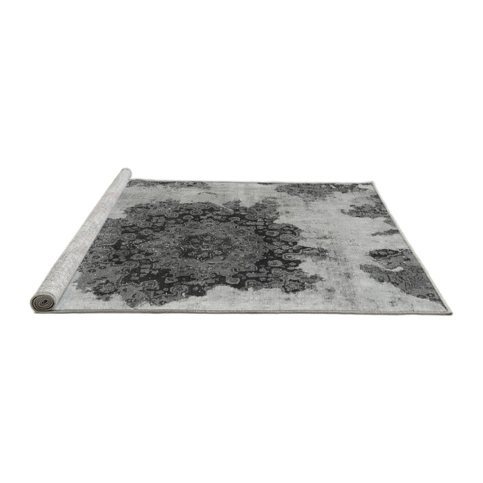 Sideview of Machine Washable Abstract Gray Modern Rug, wshabs1126gry