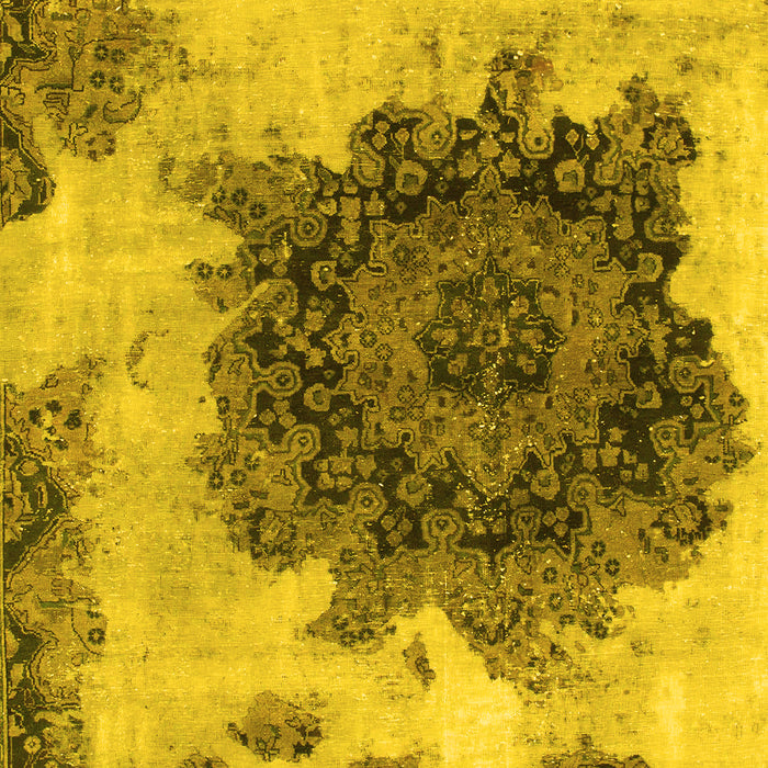 Machine Washable Abstract Yellow Modern Rug, wshabs1126yw