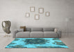 Machine Washable Abstract Light Blue Modern Rug in a Living Room, wshabs1126lblu