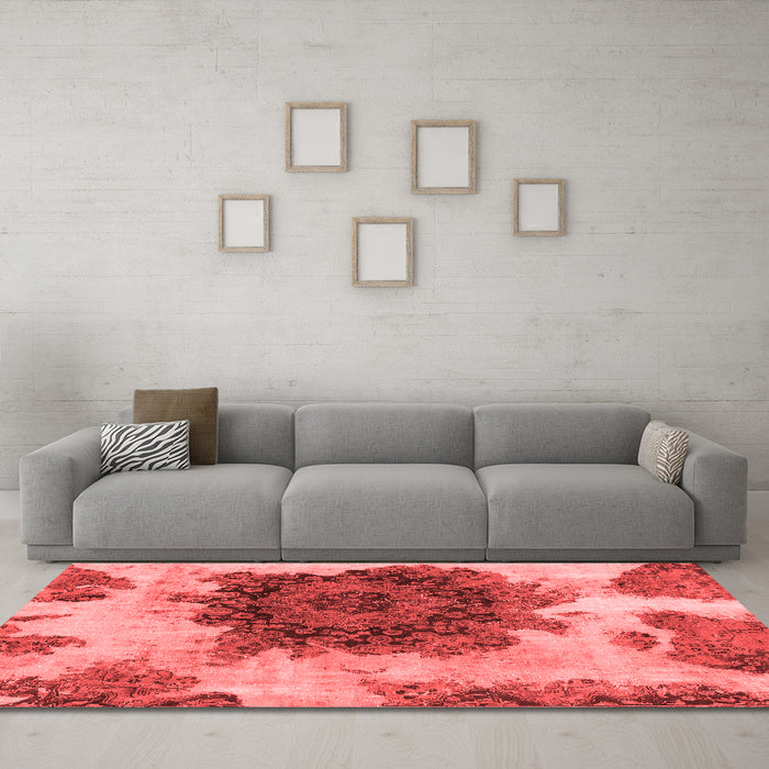 Modern Red Washable Rugs
