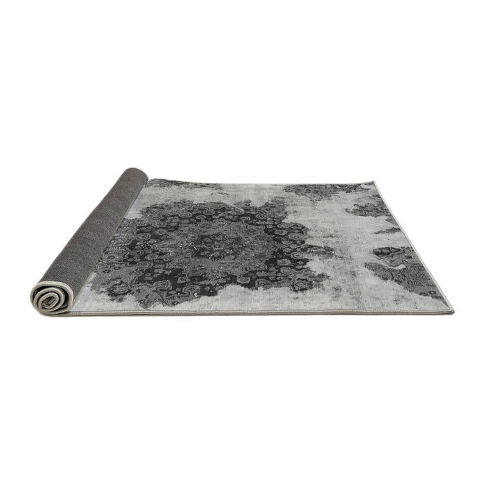 Sideview of Abstract Gray Modern Rug, abs1126gry