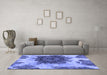 Machine Washable Abstract Blue Modern Rug in a Living Room, wshabs1126blu