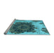 Sideview of Machine Washable Abstract Light Blue Modern Rug, wshabs1126lblu