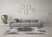 Machine Washable Abstract Gray Modern Rug in a Living Room,, wshabs1126gry