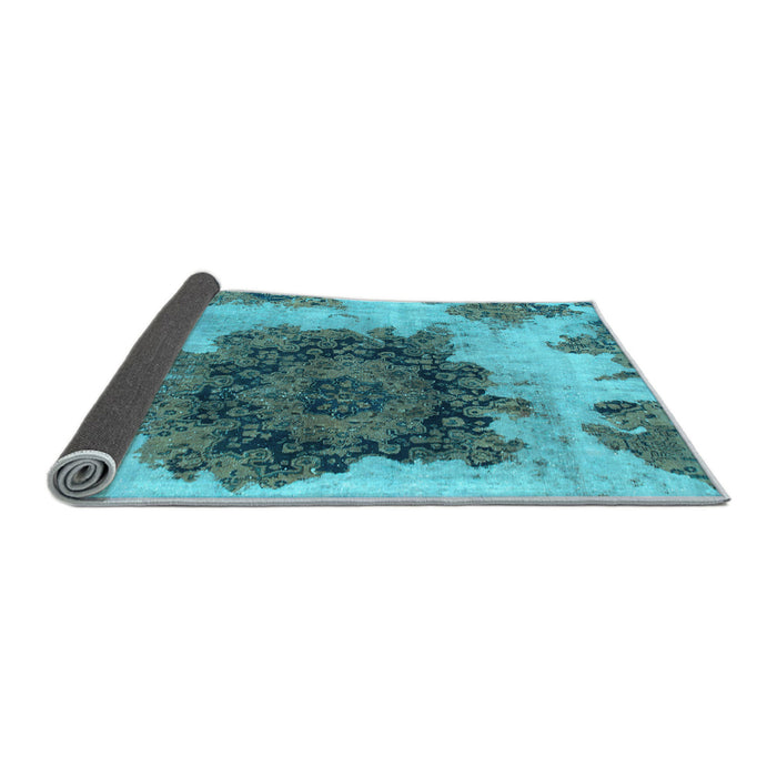 Sideview of Abstract Light Blue Modern Rug, abs1126lblu