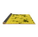 Sideview of Abstract Yellow Modern Rug, abs1127yw