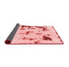 Abstract Red Modern Area Rugs