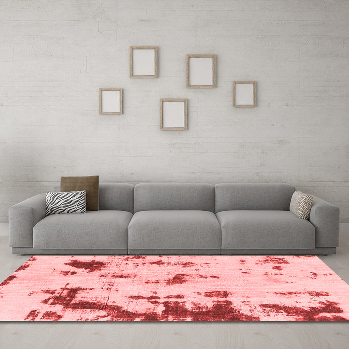 Modern Red Washable Rugs