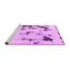 Sideview of Machine Washable Abstract Pink Modern Rug, wshabs1127pnk